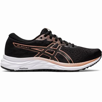 Asics Gel-Excite 7 - Naisten Juoksukengät - Mustat/Pinkki Kultaiset